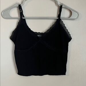 Wild Fable Black Lace Detail Top